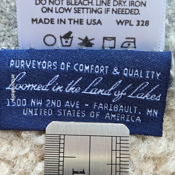 Faribault Woolen Mills Revival Stripe Scarf in Grey Multi Wool 80/Cotton 20 - Picture 6 of 9